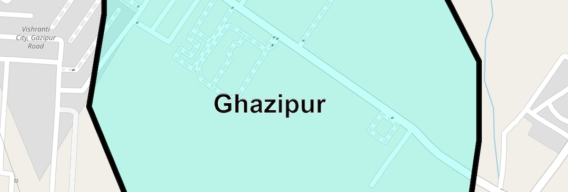 Location Map of Ghazipur, Zirakpur