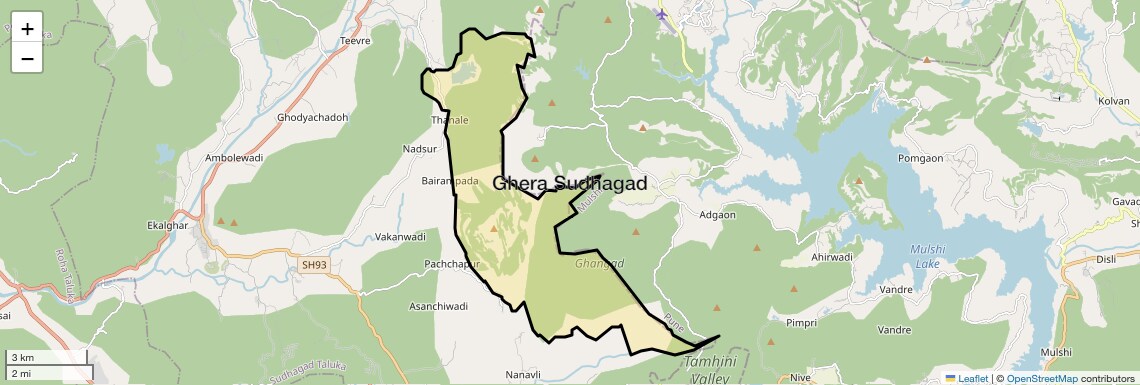 Location Map of Ghera Sudhagad, Navi Mumbai