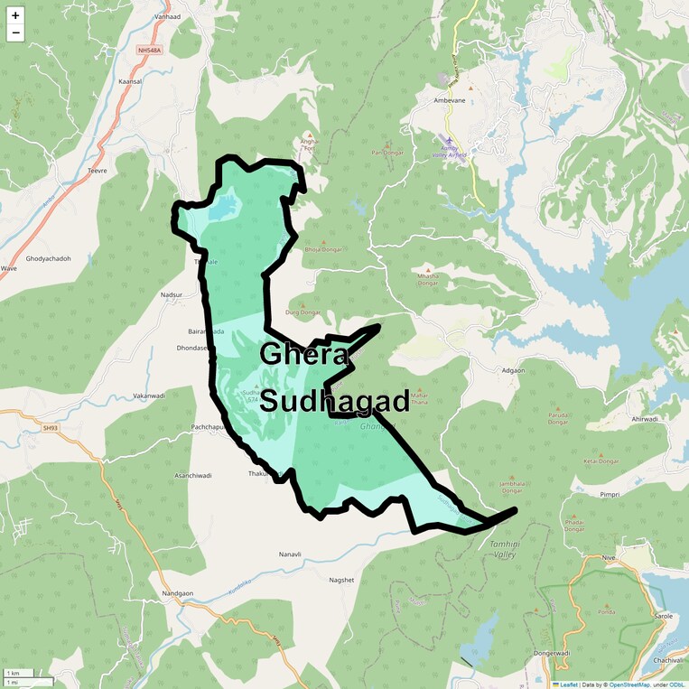 Location Map of Ghera Sudhagad