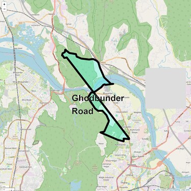 Location Map of Ghodbunder Road, Thane