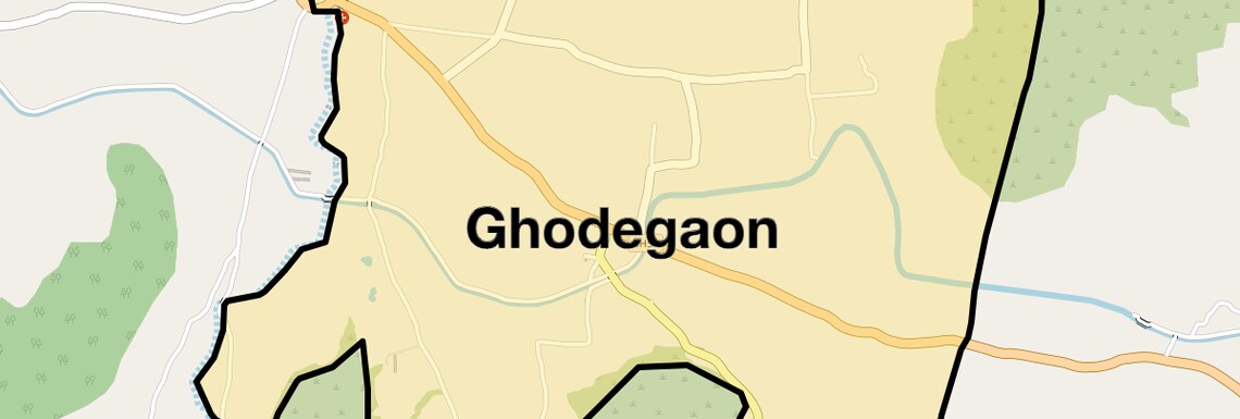 Location Map of Ghodegaon, Pune