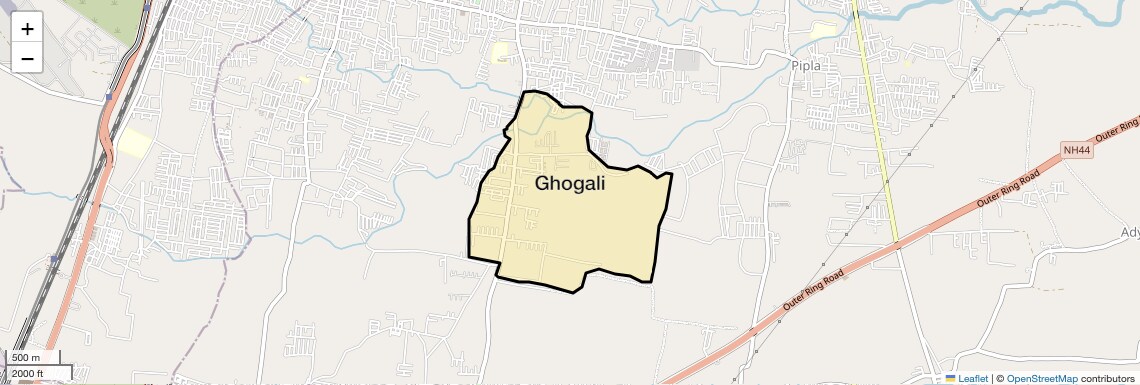 Location Map of Ghogali, Nagpur