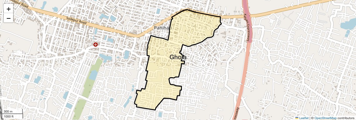 Location Map of Ghola, Kolkata