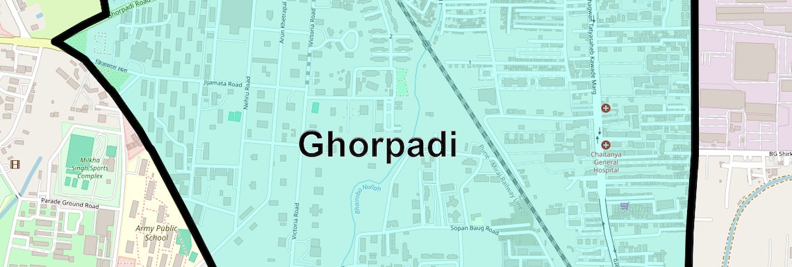 Location Map of Ghorpadi, Pune