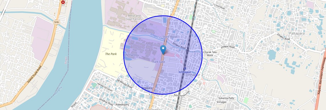 Location Map of Ghosh Para Road, Kolkata