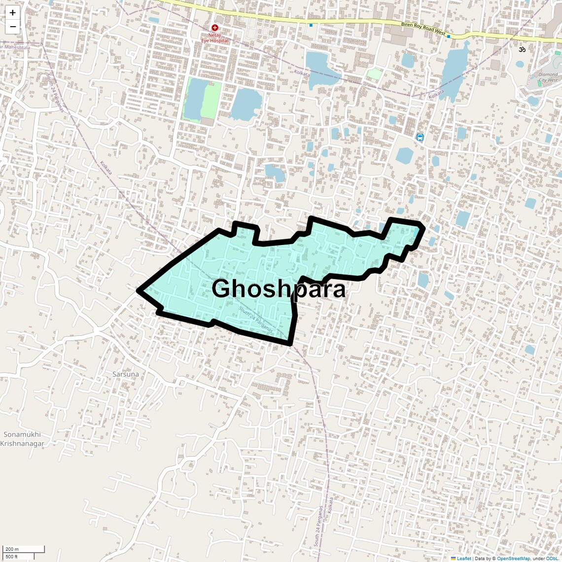 Location Map of Ghoshpara, Kolkata