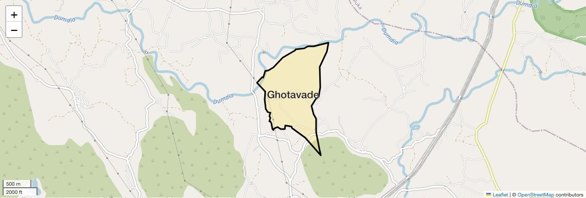 Location Map of Ghotavade, Thane
