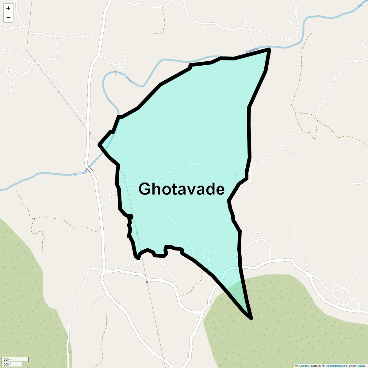 Location Map of Ghotavade, Thane
