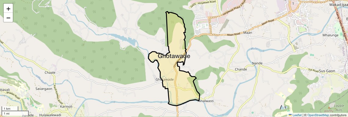 Location Map of Ghotawade, Pune