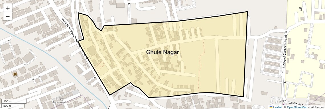 Location Map of Ghule Nagar, Pune