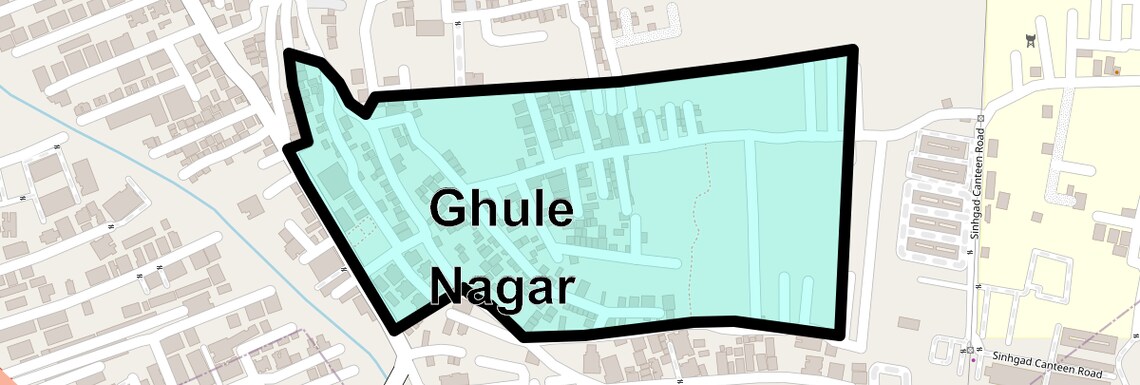 Location Map of Ghule Nagar, Pune