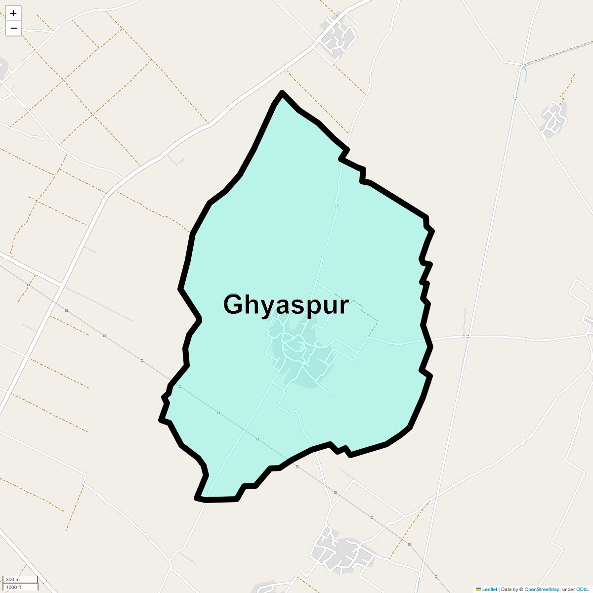 Location Map of Ghyaspur, Ghaziabad