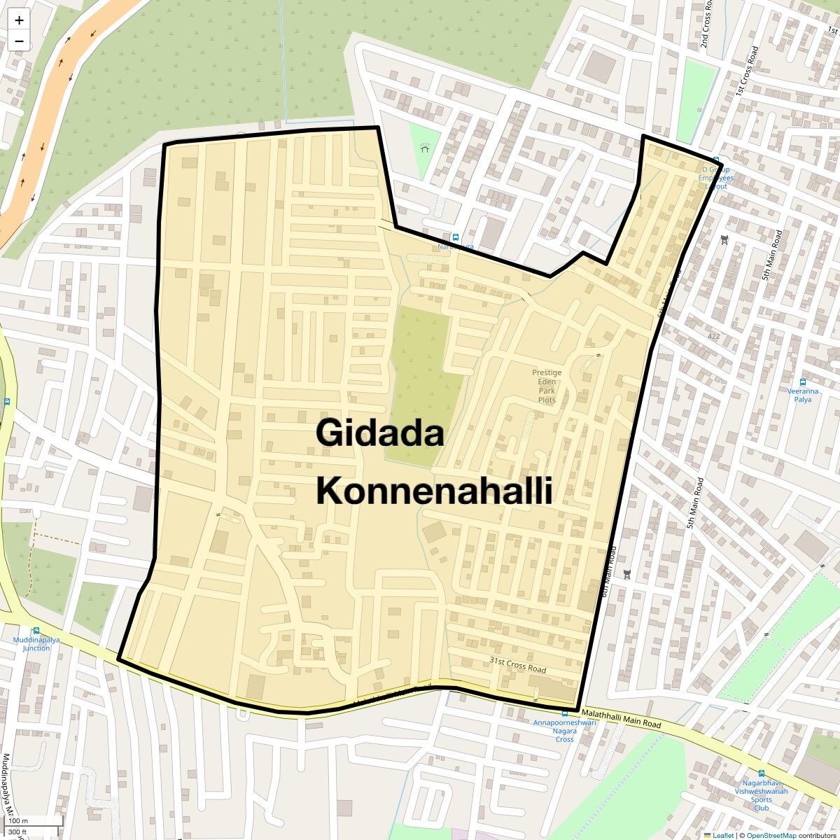 Gidada Konnenahalli Map