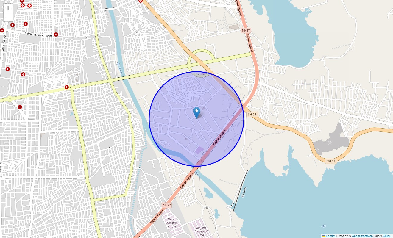 Location Map of GIDC, Rajkot