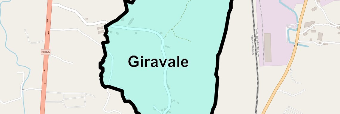 Location Map of Giravale, Navi Mumbai