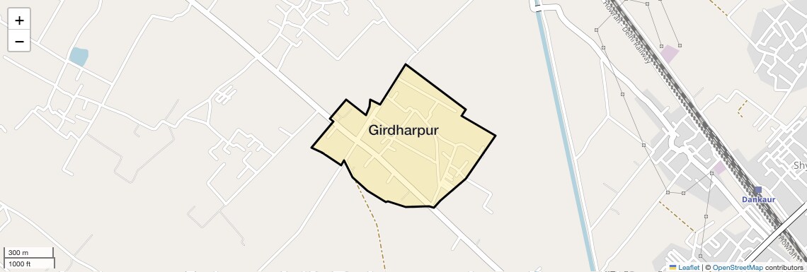 Location Map of Girdharpur, Greater Noida