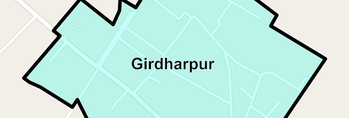 Location Map of Girdharpur, Greater Noida