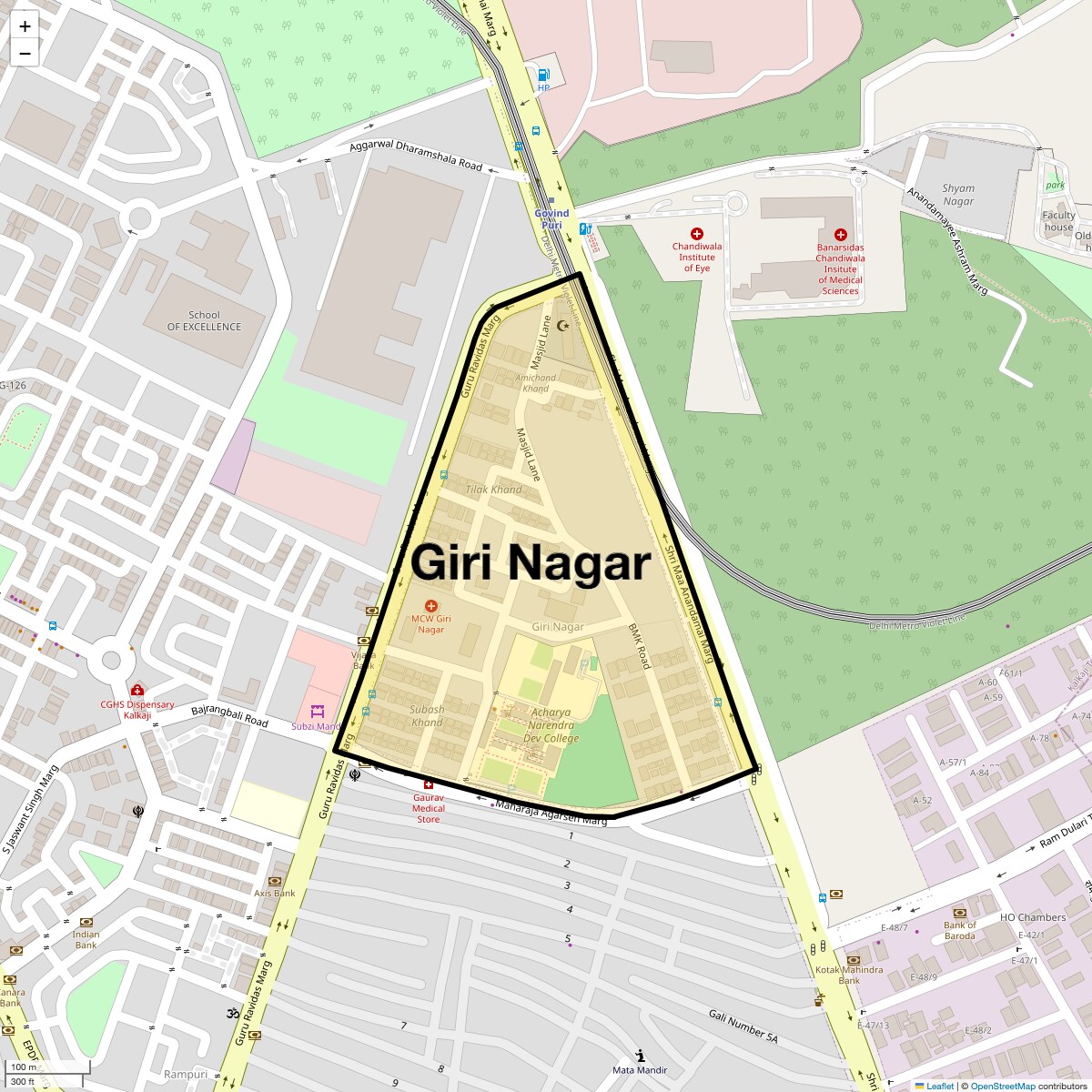 Check Time Travel of Giri Nagar, Delhi