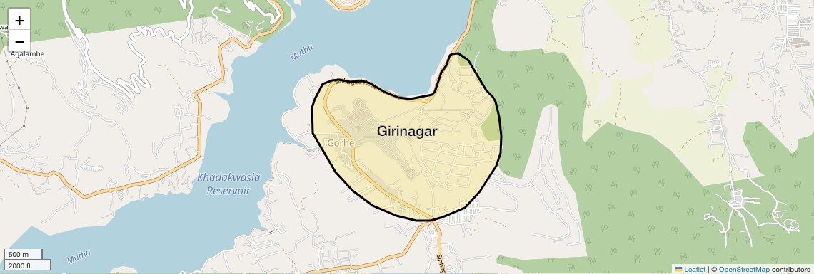 Location Map of Girinagar, Pune