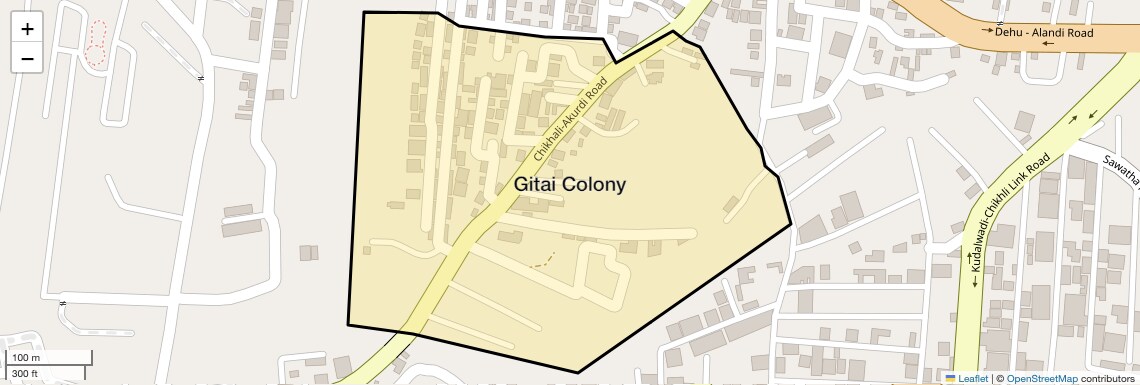 Location Map of Gitai Colony, Pune