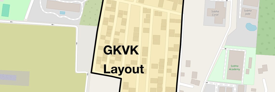 Location Map of Gkvk Layout, Bangalore