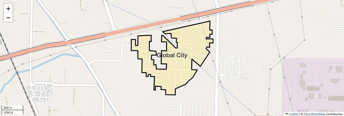 Location Map of Global City, Sonipat