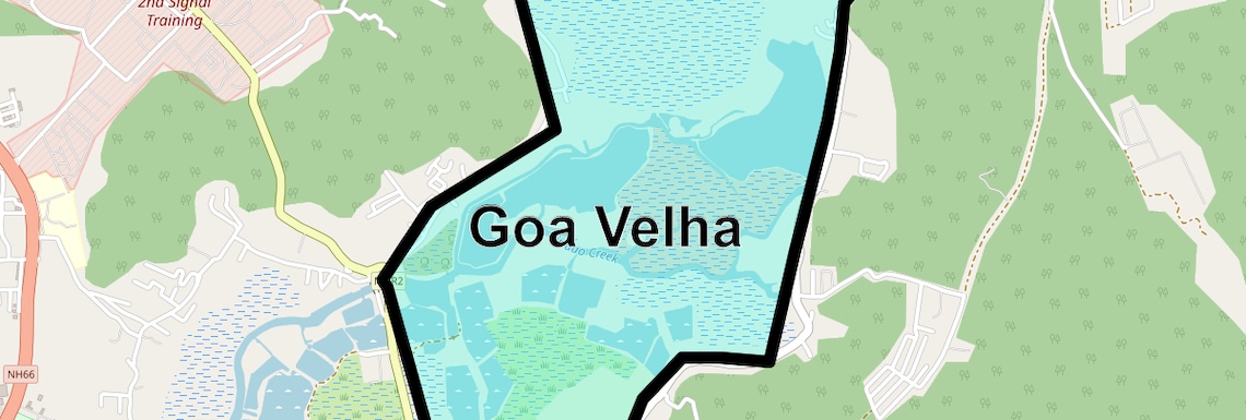 Location Map of Goa Velha, Goa