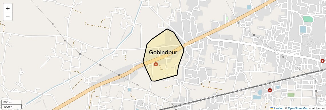 Location Map of Gobindpur, Varanasi
