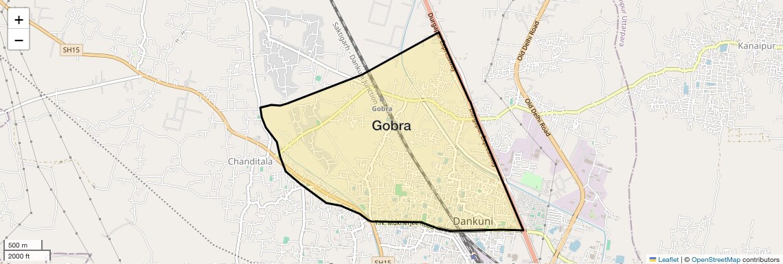 Location Map of Gobra, Kolkata