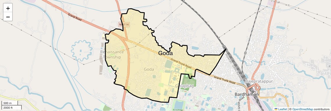 Location Map of Goda, Kolkata