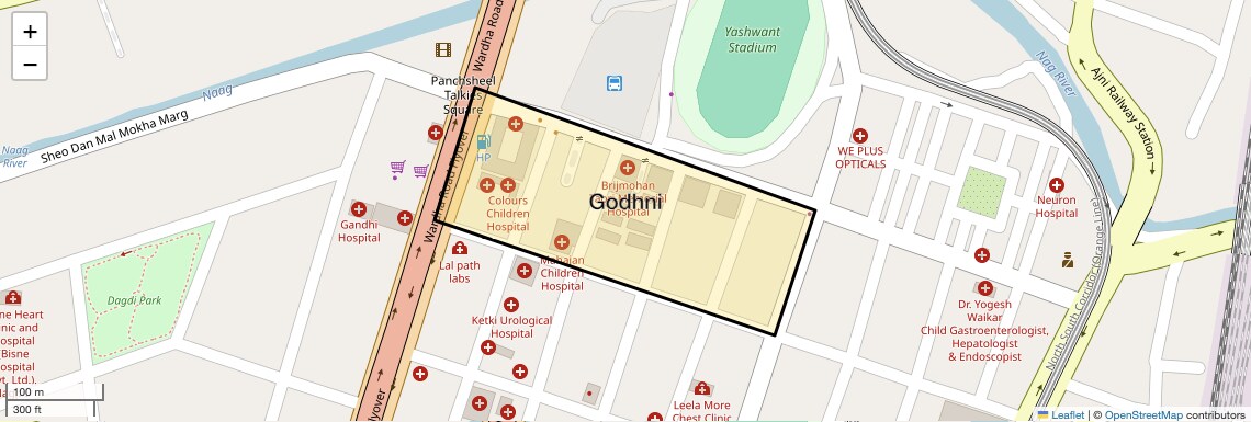 Location Map of Godhni, Nagpur
