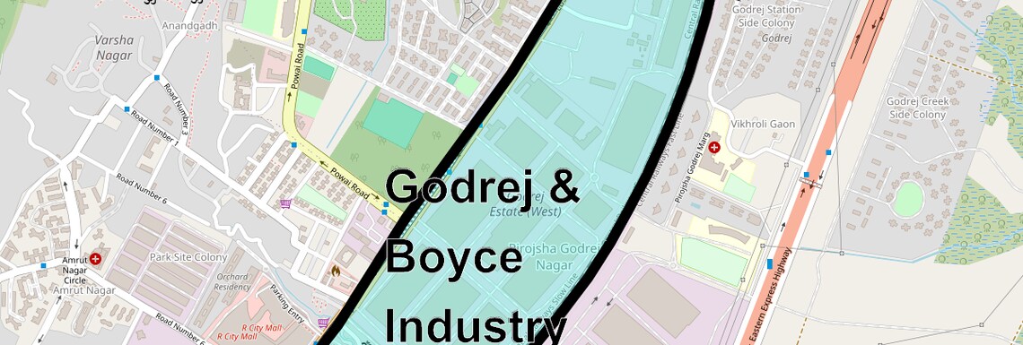 Location Map of Godrej & Boyce Industry Estate, Mumbai
