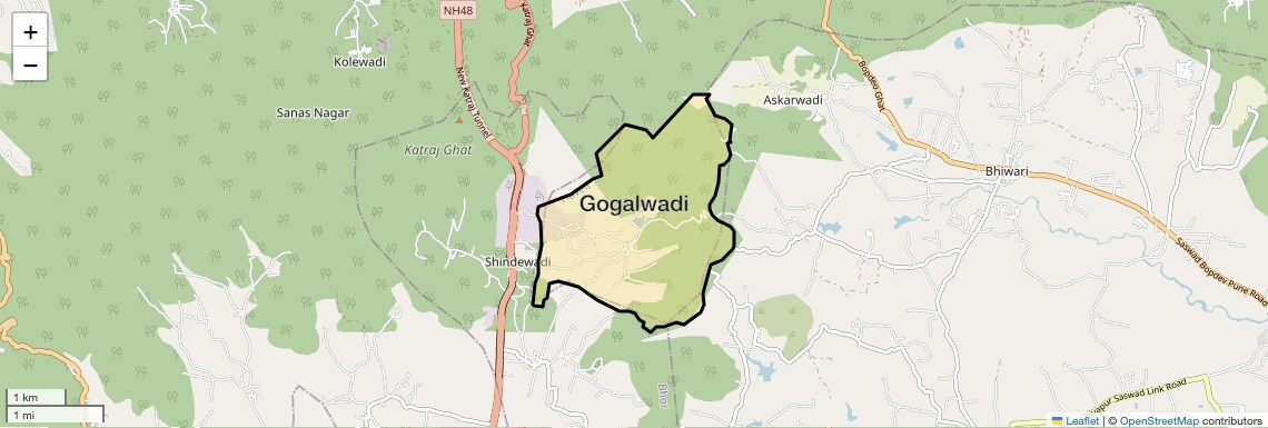 Location Map of Gogalwadi, Pune