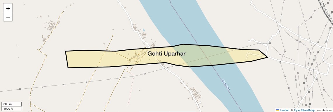 Location Map of Gohti Uparhar, Allahabad