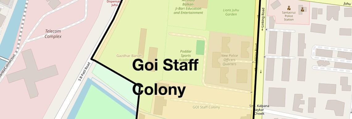 Location Map of Goi Staff Colony, Mumbai