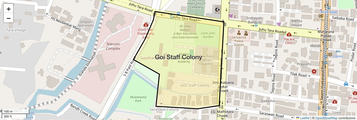 Location Map of Goi Staff Colony, Mumbai