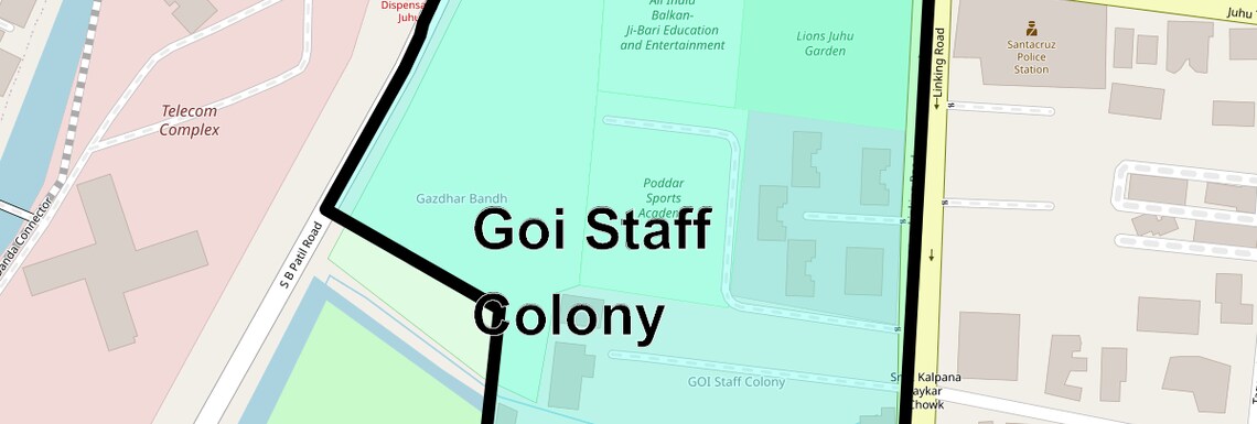 Location Map of Goi Staff Colony, Mumbai