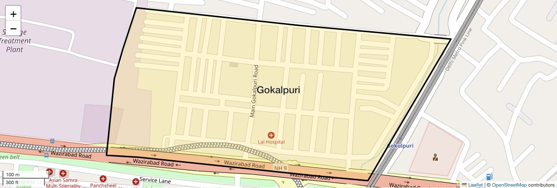 Location Map of Gokalpuri, Delhi