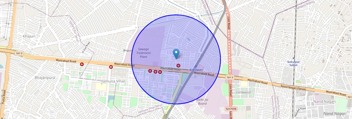 Location Map of Gokalpuri, Delhi