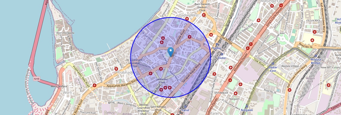 Location Map of Gokhale Road, Mumbai