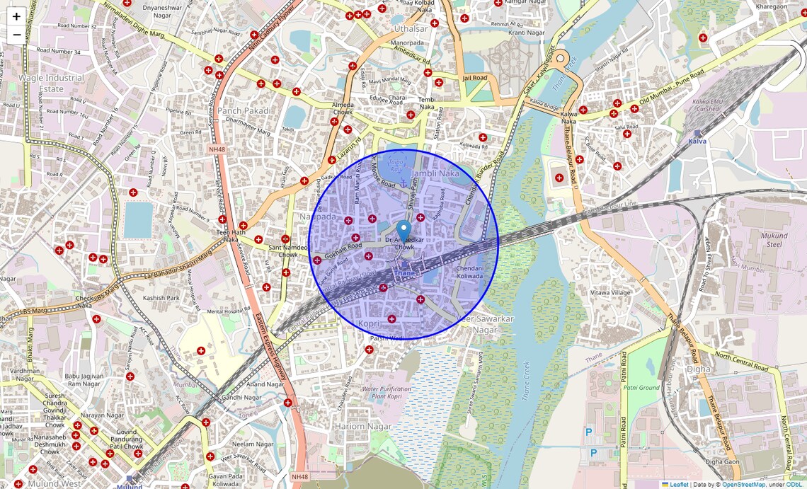Location Map of Gokhale Road, Thane