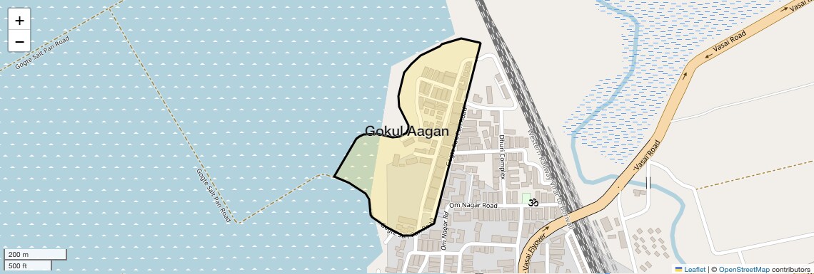 Location Map of Gokul Aagan, Palghar