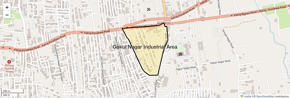 Location Map of Gokul Nagar Industrial Area, Pune