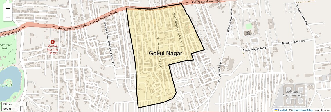 Location Map of Gokul Nagar, Pune