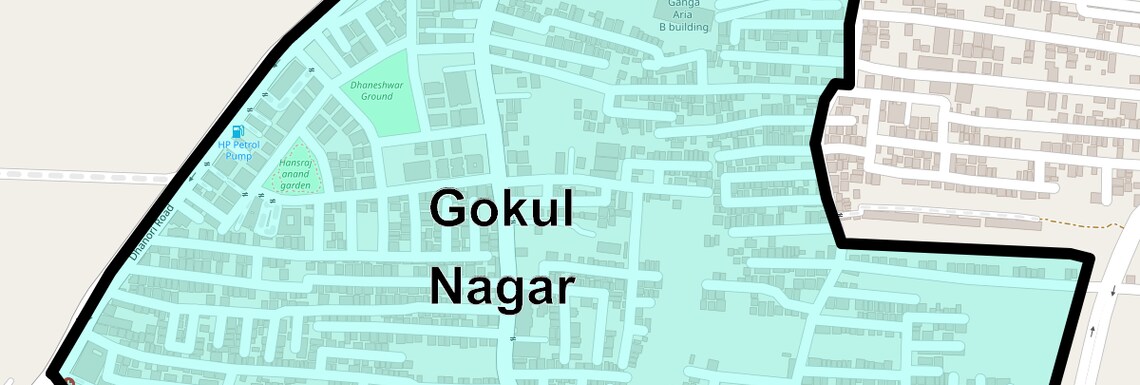 Location Map of Gokul Nagar, Pune