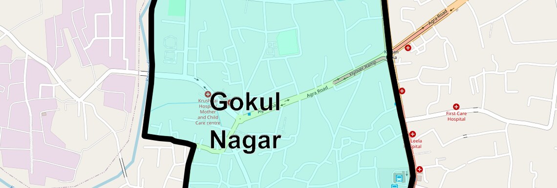 Location Map of Gokul Nagar, Thane