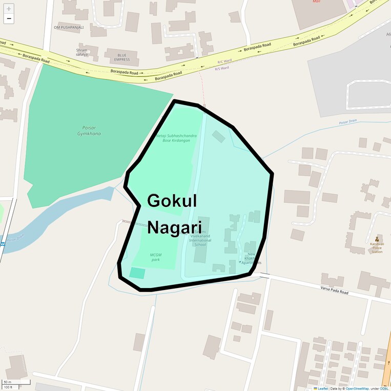 Location Map of Gokul Nagari