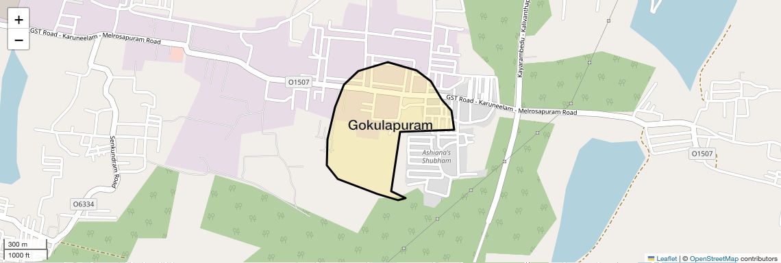 Location Map of Gokulapuram, Chennai