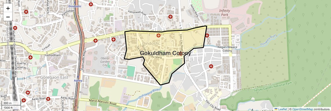 Location Map of Gokuldham Colony, Mumbai