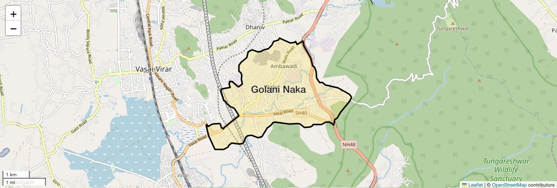 Location Map of Golani Naka, Palghar